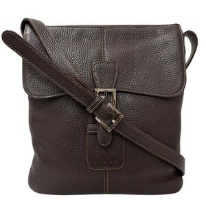 Loewe Chocolate Brown Leather Shoulder Bag